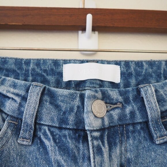 Vervet Mid Rise Wide Leg Distressed Jeans sz 26 - Picture 6 of 8